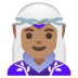 🧝🏽‍♀️ woman elf: medium skin tone display on Google